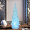 Albero natale luminoso glitter led natalizio con batteria per decorazioni natalizie h 27 cm