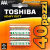 40pz Batterie Mini Stilo Aaa Pile Alkaline Confezione Risparmio Toshiba R6 1.5 V Elettronica/Pile e caricabatterie/Pile monouso Trade Shop italia - Napoli, Commerciovirtuoso.it