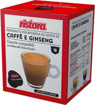 40x Ginseng Ristora in Capsule Compatibili Con Nescafè Dolce Gusto Blister 4 X 10 Pz Alimentari e cura della casa/Caffè tè e bevande/Caffè/Cialde e capsule di caffè Non solo alimenti - Albano Laziale, Commerciovirtuoso.it