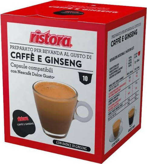 40x Ginseng Ristora in Capsule Compatibili Con Nescafè Dolce Gusto Blister 4 X 10 Pz Alimentari e cura della casa/Caffè tè e bevande/Caffè/Cialde e capsule di caffè Non solo alimenti - Albano Laziale, Commerciovirtuoso.it