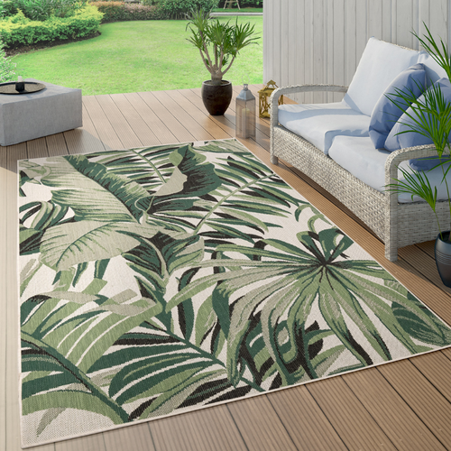 Tappeto per esterno Palme a trama piatta