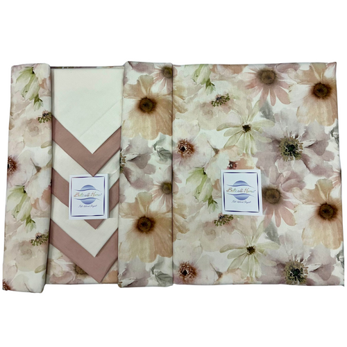 Tovaglia da tavolo con tovaglioli Botticelli Home Fiorito