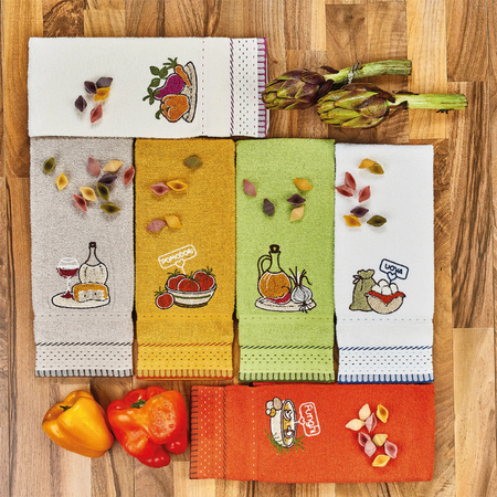 Strofinacci cucina Vingi Ricami Vanessa 3 pezzi