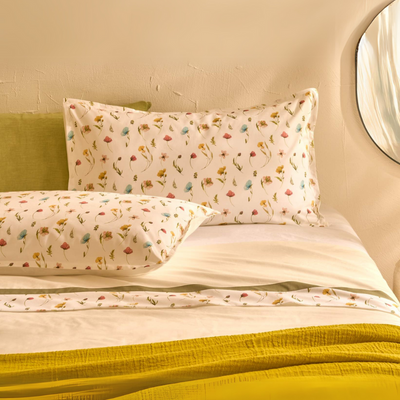 Lenzuola Matrimoniali Biancoperla Jane in Percalle di Cotone