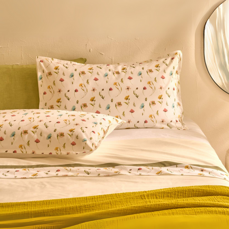 Lenzuola Matrimoniali Biancoperla Jane in Percalle di Cotone