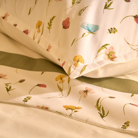 Lenzuola Matrimoniali Biancoperla Jane in Percalle di Cotone