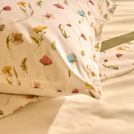 Lenzuola Matrimoniali Biancoperla Jane in Percalle di Cotone