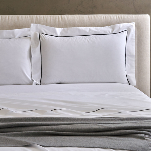 Lenzuola Matrimoniali Biancoperla Bacchetta in Percalle di Cotone