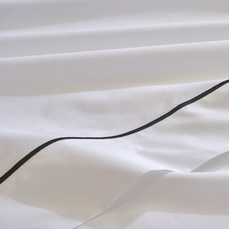 Lenzuola Matrimoniali Biancoperla Bacchetta in Percalle di Cotone