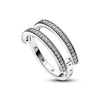 Pandora - Anello Doppia Fascia Logo e Pavè
