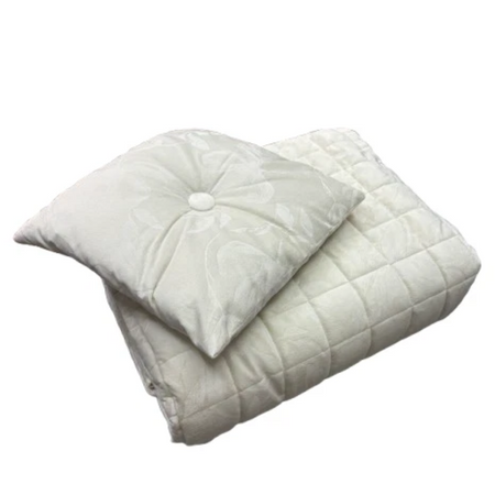 Trapuntino matrimoniale con cuscino arredo Mirabel in velluto