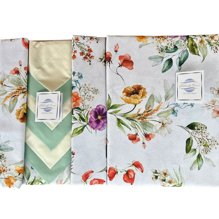 Tovaglia da tavolo con tovaglioli Botticelli Home Multifiore
