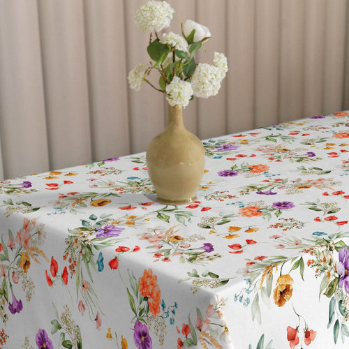 Tovaglia da tavolo con tovaglioli Botticelli Home Multifiore