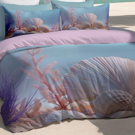 Lenzuola Copriletto Matrimoniale Conchiglie Botticelli Home