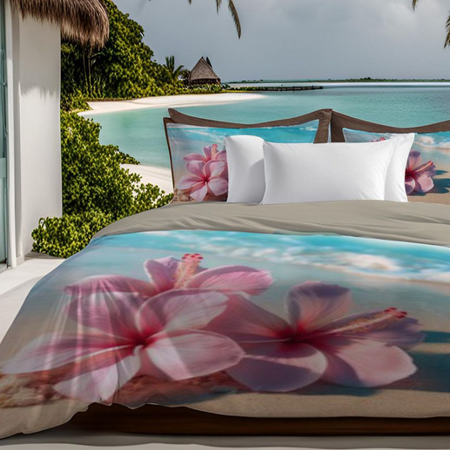 Lenzuola Copriletto Matrimoniale Fior di loto Botticelli Home