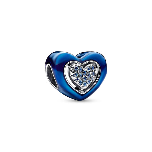 Pandora - Charm Cuore Blu Girevole