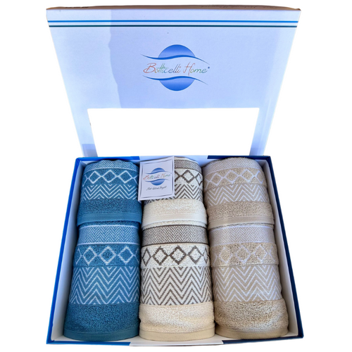 Set 6 Asciugamani Viso e Ospite Botticelli Home Tanzania