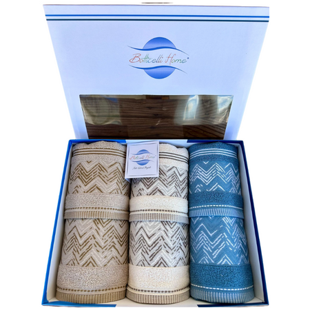 Asciugamani viso e ospite Botticelli Home Zanzibar 6 pezzi