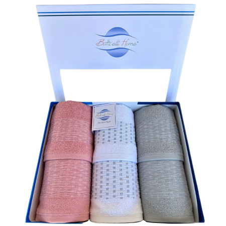 Asciugamani viso e ospite Botticelli Home Kenya 6 pezzi