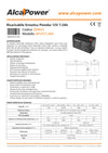 Alca Power batteria al piombo da 12V 7,2Ah ricaricabile per UPS e illuminazione di emergenza