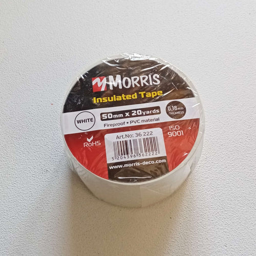 Nastro isolante bianco 5cm 50mm x 20 yards