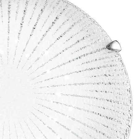 Plafoniera moderna con decorazione a raggi e luci led 24 watt