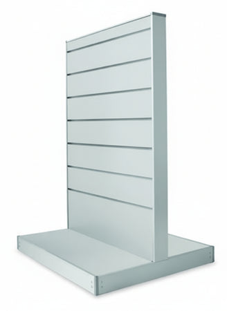 Gondola bifacciale con pannelli dogati a centro stanza vari colori a scelta cm. 91x80x134h