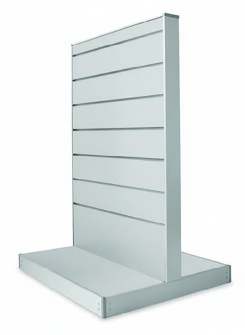 Gondola bifacciale con pannelli dogati a centro stanza vari colori a scelta cm. 91x80x134h