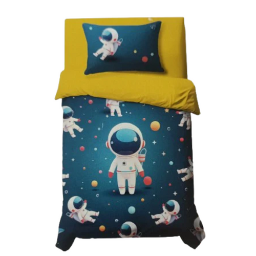 Lenzuola Copriletto singolo Biancaluna Spacekid in cotone
