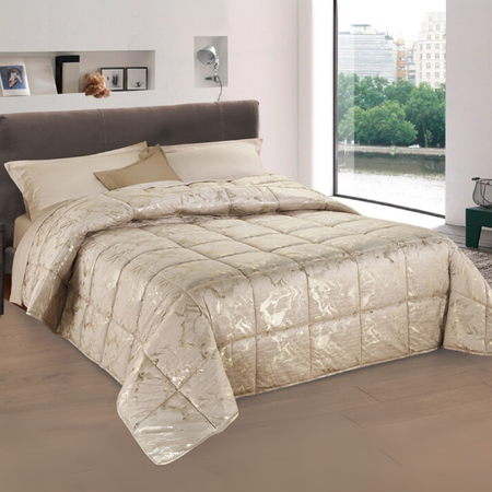 Trapunta matrimoniale in velluto Marble