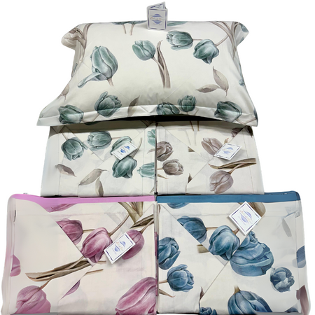 Lenzuola Matrimoniali cotone Botticelli Home Tulipani