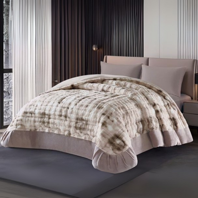 Trapunta matrimoniale in pelliccia Botticelli Home Diletta