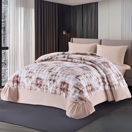 Trapunta matrimoniale in pelliccia Botticelli Home Diletta