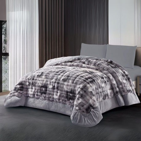 Trapunta matrimoniale in pelliccia Botticelli Home Diletta