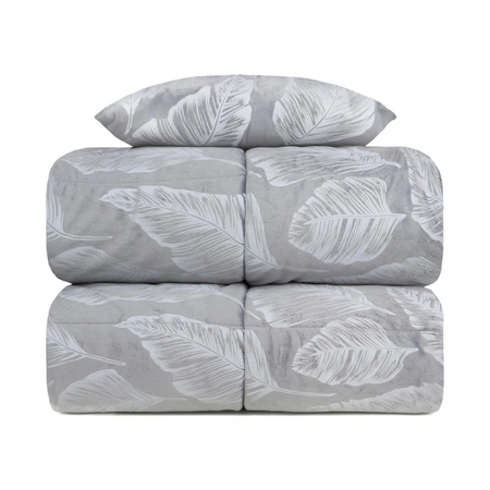 Trapunta matrimoniale in velluto Gemma con cuscino arredo