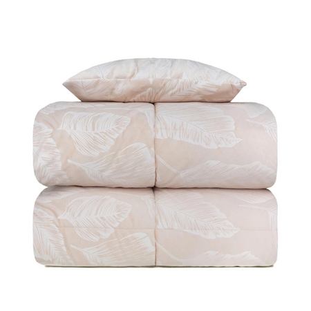 Trapunta matrimoniale in velluto Gemma con cuscino arredo