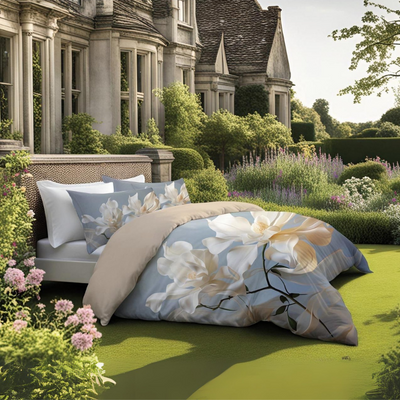 Copripiumino matrimoniale Botticelli Home Magnolia in cotone
