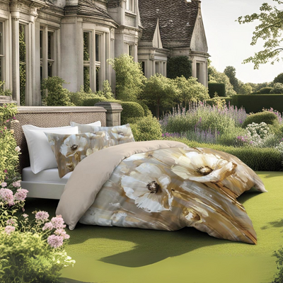 Copripiumino matrimoniale Botticelli Home Dipinto floreale