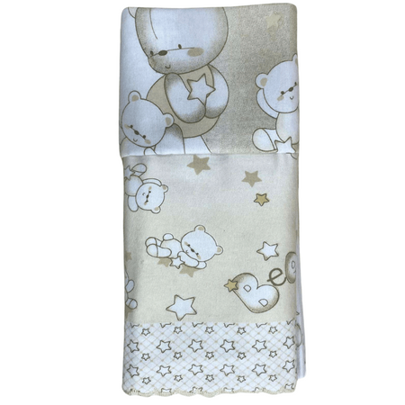 Lenzuola lettino neonato flanella Nazareno Gabrielli Bear