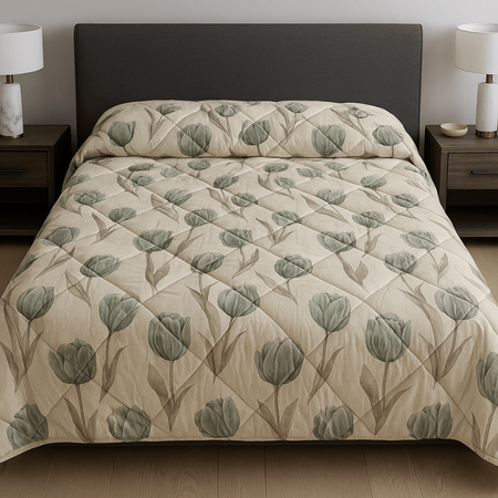 Trapunta matrimoniale Botticelli Home Tulipani