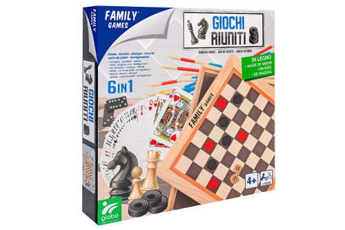 Giochi Riuniti 6 in 1 in Legno