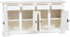 Biscottini Credenza Country in legno massello di tiglio finitura bianca anticata L202xPR45xH103 cm. Made in Italy