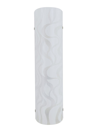 Applique Vetro Bianco Disegno Onde Moderna Led 16 watt Luce Naturale