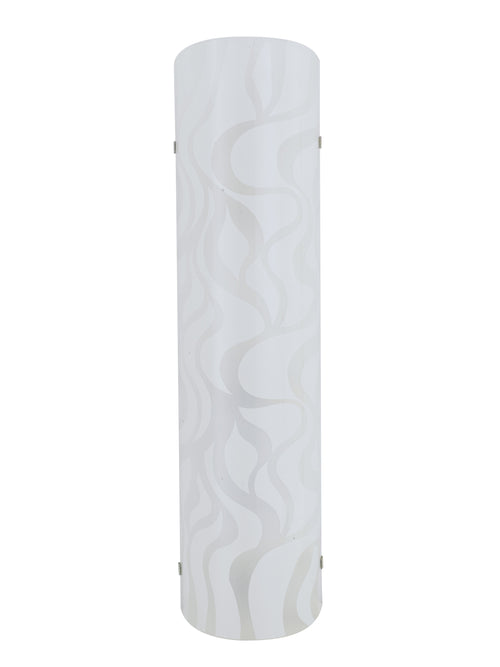 Applique Vetro Bianco Disegno Onde Moderna Led 16 watt Luce Naturale