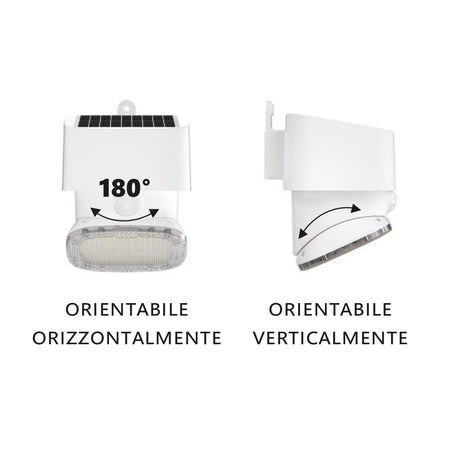 Alca Power lampada proiettore solare da parete orientabile da 10W 2000 lumen