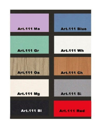 Espositore a parete in vari colori con pannelli dogati cm. 91x45x134h