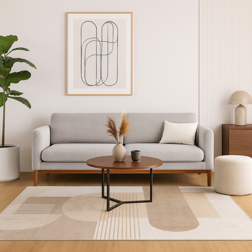 Tappeto moderno astratto a pelo corto Kim