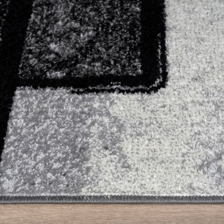 Tappeto moderno astratto a pelo corto Modern nero