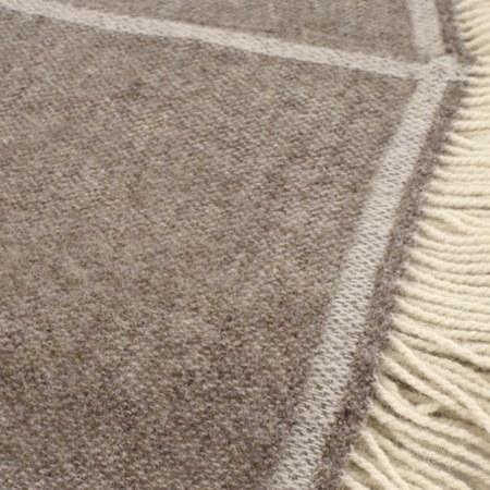 Plaid lana vergine con frange Marzotto Solid