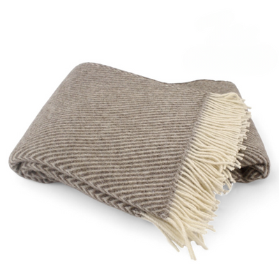 Plaid lana vergine con frange Marzotto Rombo